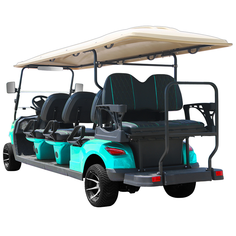 Carrinho de golfe estilo B 6+2 lugares ciano 