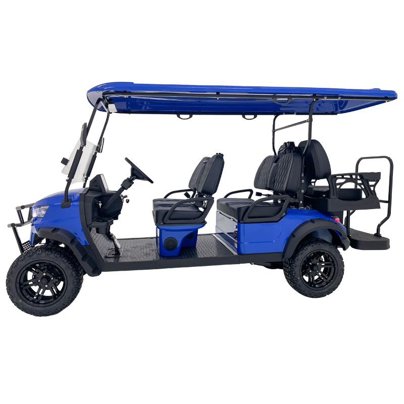 Carrinho de golfe estilo B 4+2 lugares azul 