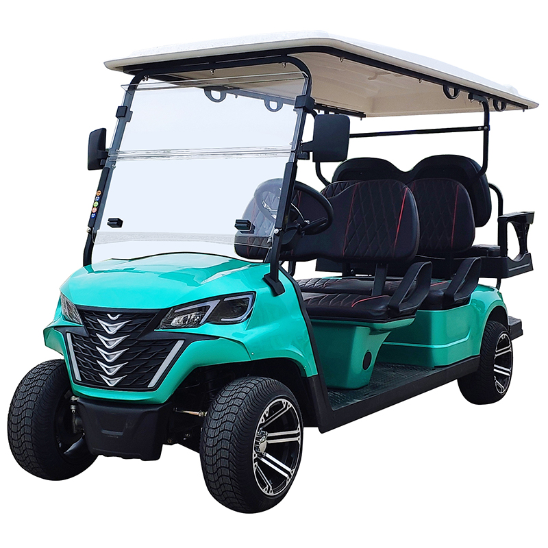 Carrinho de golfe estilo B 4+2 lugares ciano 