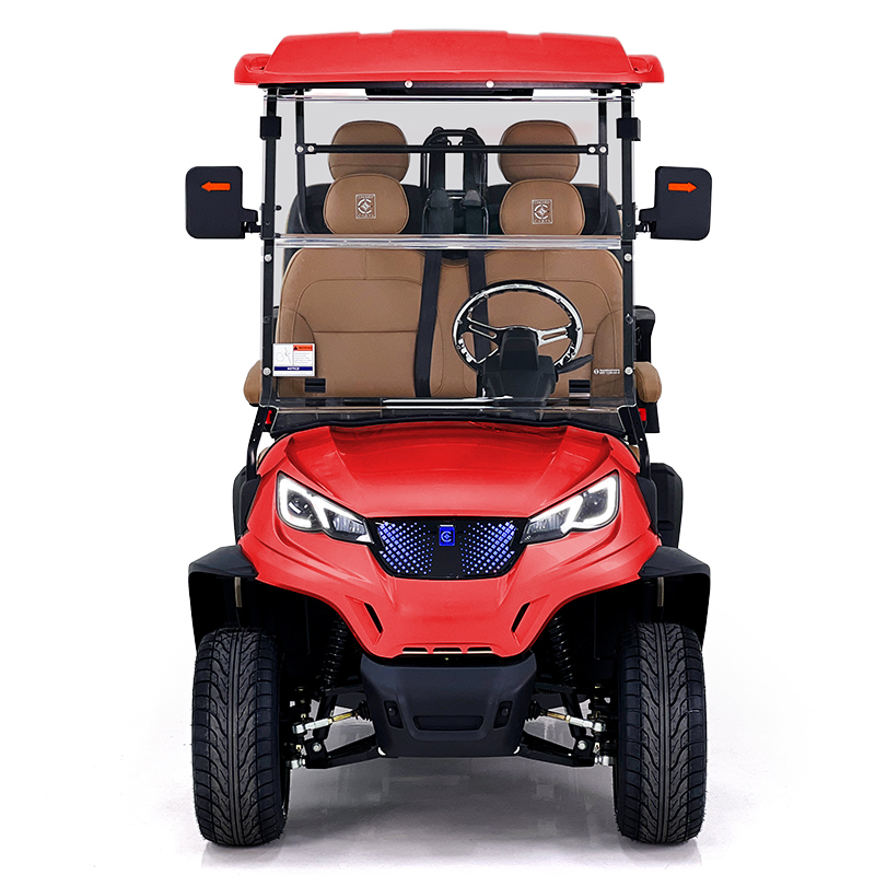 Carrinho de golfe estilo Aerfa 2+2 lugares vermelho