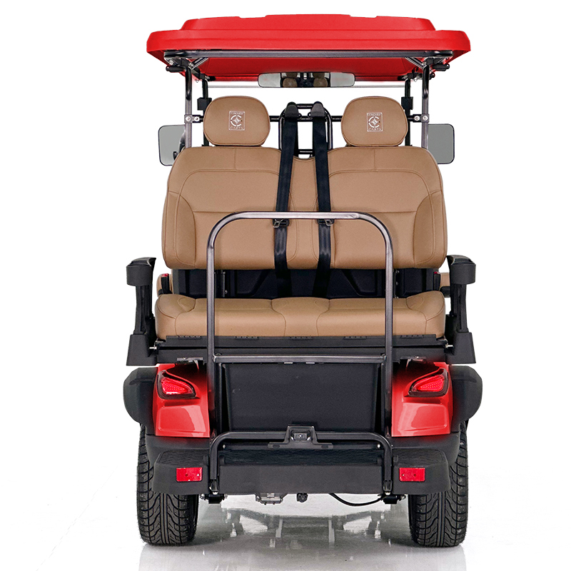 Carrinho de golfe estilo Aerfa 2+2 lugares vermelho