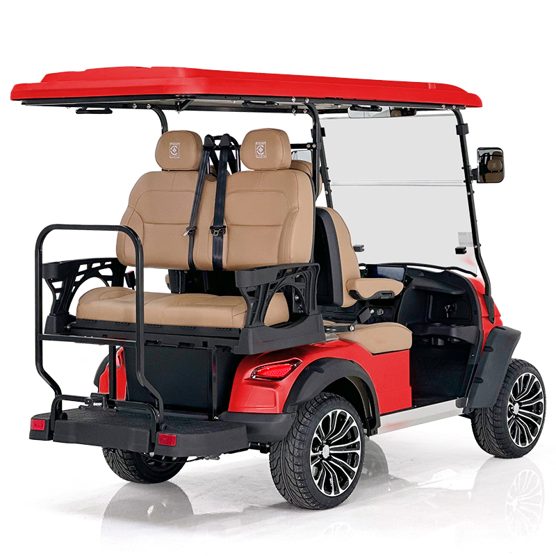 Carrinho de golfe estilo Aerfa 2+2 lugares vermelho