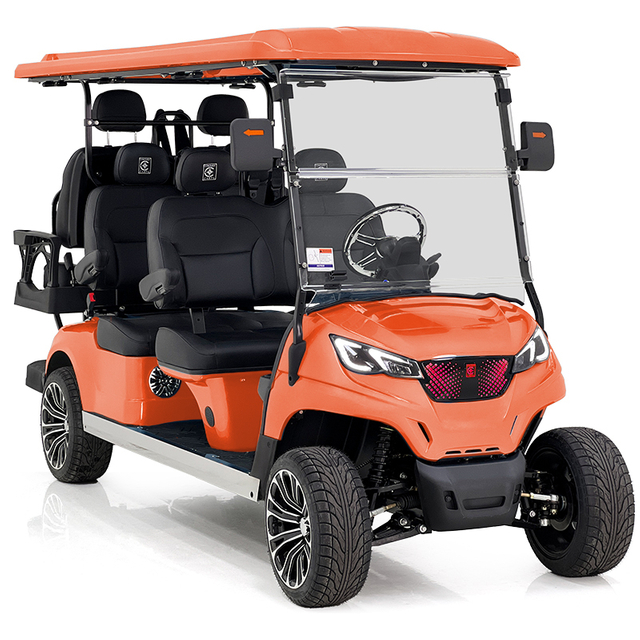 Carrinho de golfe Aerfa 4+2 lugares laranja